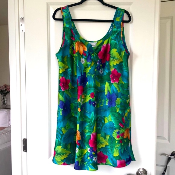 Chemise De Nuit Morgan Taylor Bretelles Fines - Taille S - Imprimé Floral - Occasion Très Bon état